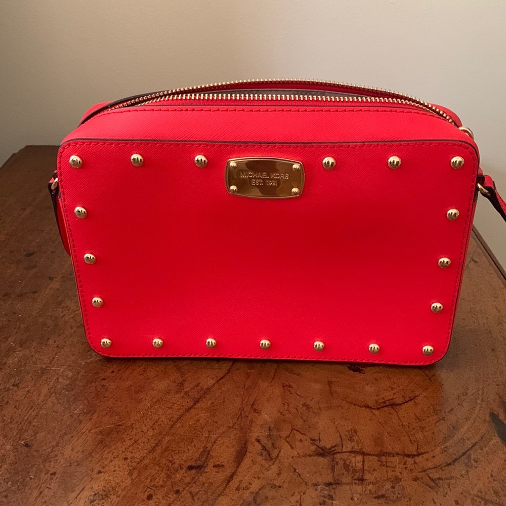 Orange Studded Michael Kors Crossbody